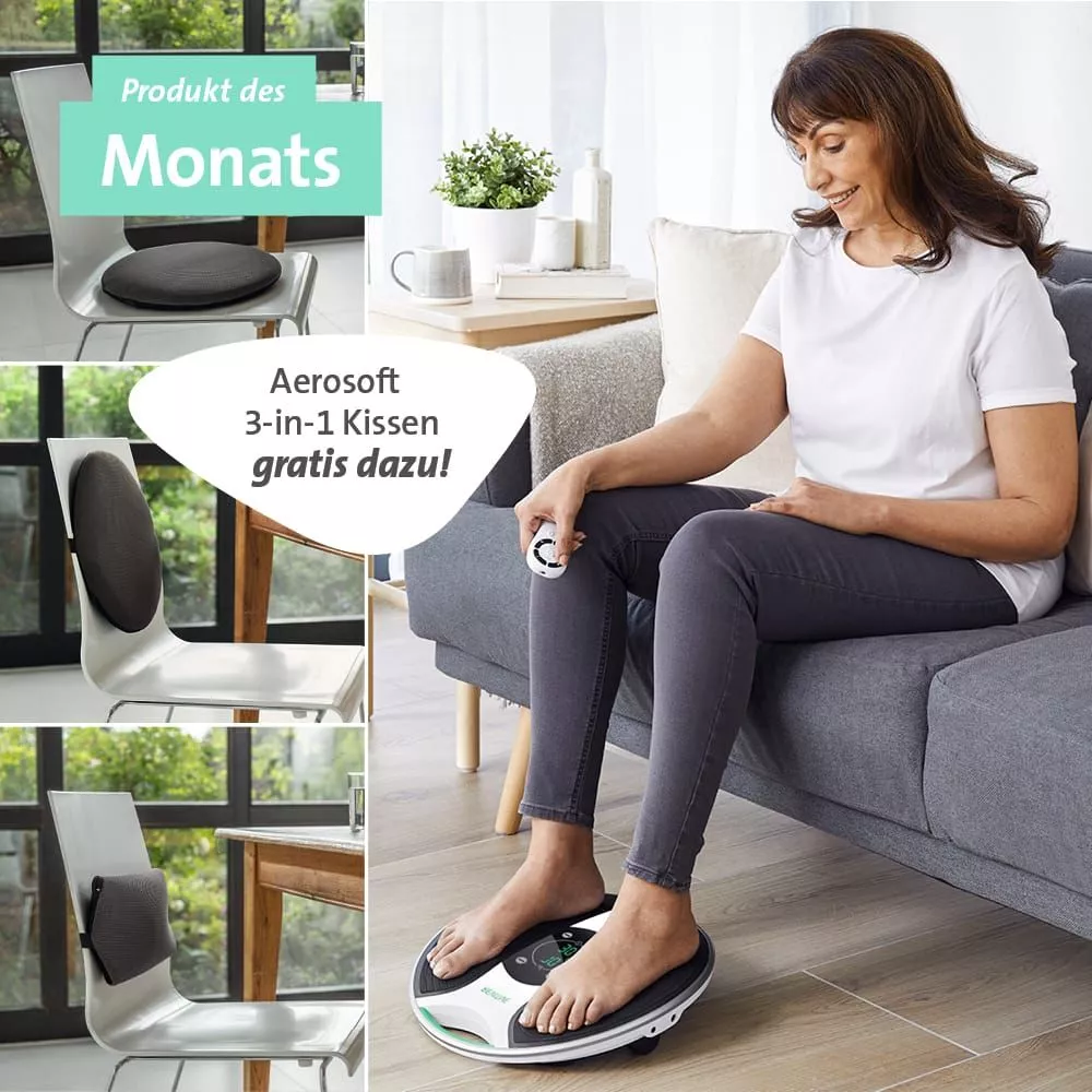 Bild zeigt Revitive Medic inkl. Aerosoft 3-in-1 Kissen in Aktion