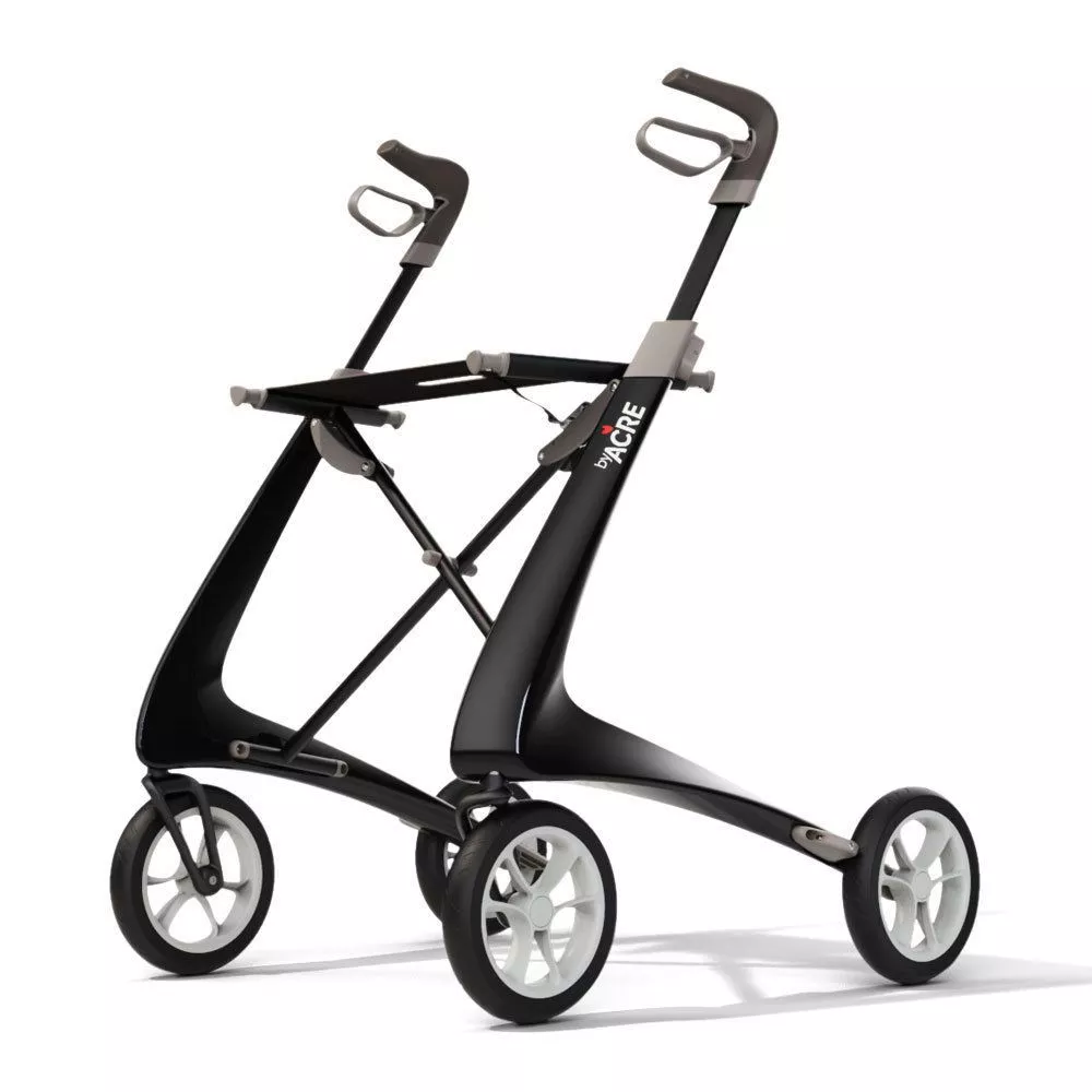 byACRE Carbon Ultralight Rollator in Schwarz – Seitenansicht